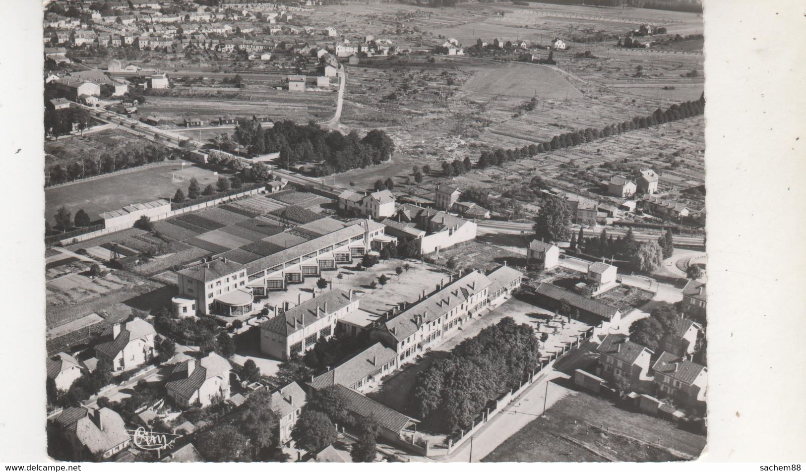 CPA  DOMBASLE SUR MEURTHE VUE GENERALE SUR LE GROUPE SCOLAIRE - Autres & Non Classés