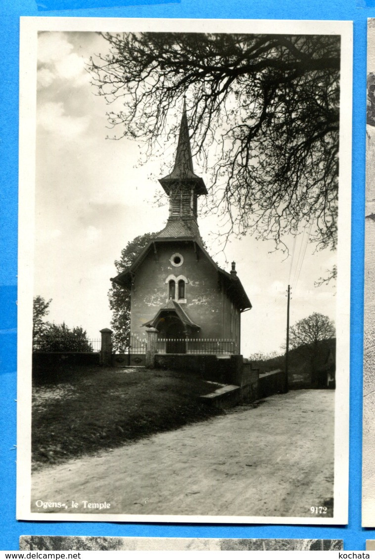 COV1209, Temple D'Ogens Près Bercher, 9172, G. Eberhard, Circulée 1931 - Bercher