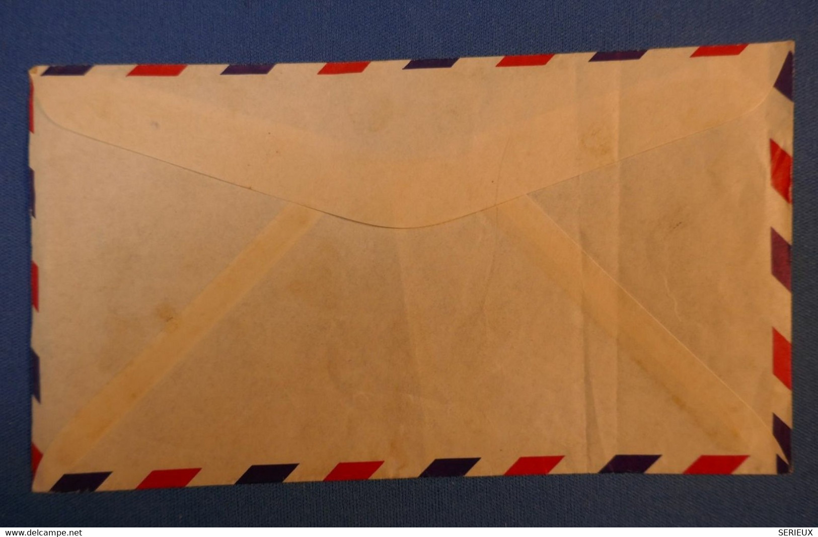 B74 NOUVELLE CALEDONIE BELLE LETTRE 1953 PAR AVION POUR LYON QUAI GAILLETON + AFFRANCHISSEMENT PLAISANT - Covers & Documents
