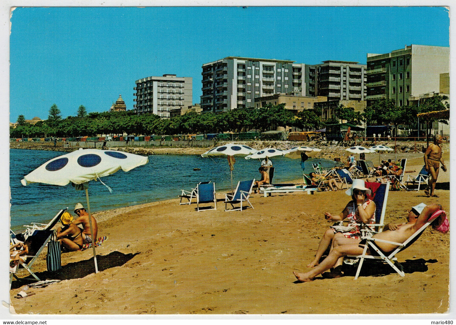 MAZARA   DEL  VALLO     PANORAMA   DALLA   SPIAGGIA             (VIAGGIATA) - Mazara Del Vallo