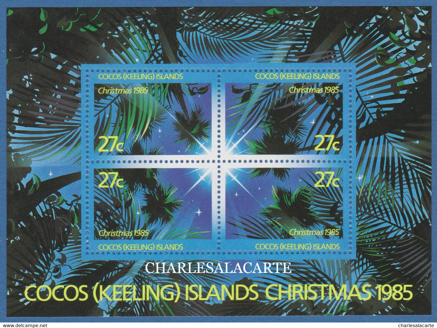 COCOS (KEELING) ISLANDS 1985 CHRISTMAS  NIGHT SKY M.S.  S.G. MS 151  U.M. / N.S.C. - Cocos (Keeling) Islands