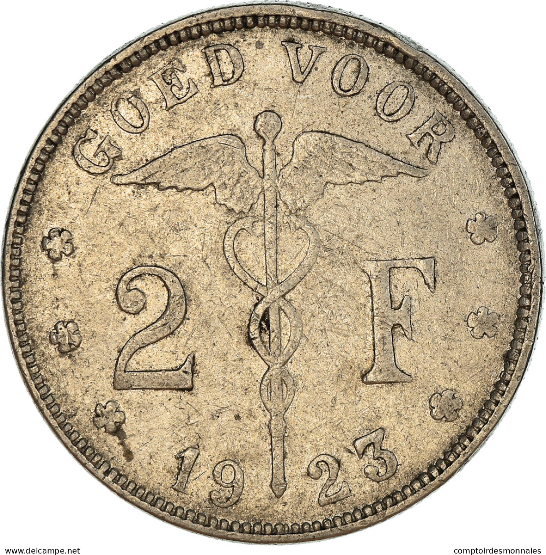 Monnaie, Belgique, 2 Francs, 2 Frank, 1923, TTB, Nickel, KM:92 - 2 Francs