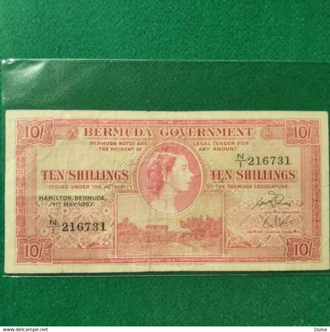 BERMUDA 10 SHILLING 1957 - Bermudas