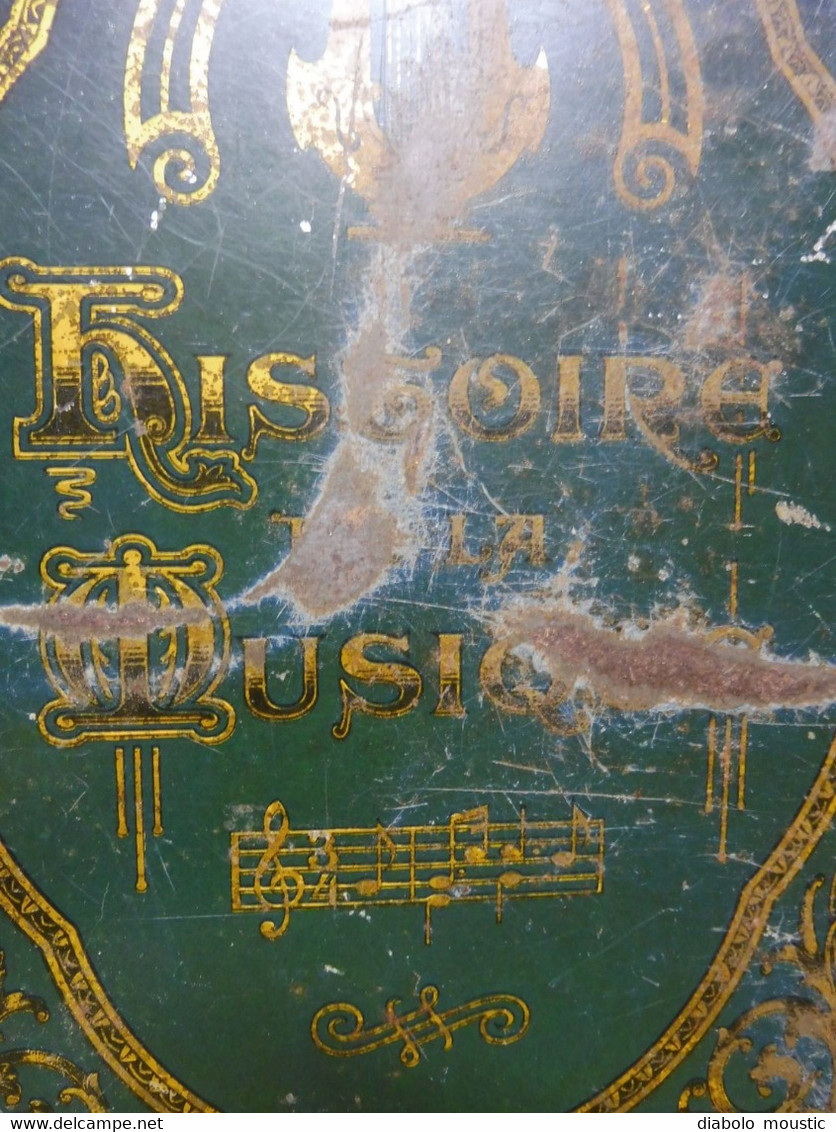 Boite ancienne en forme de livre HISTOIRE DE LA MUSIQUE