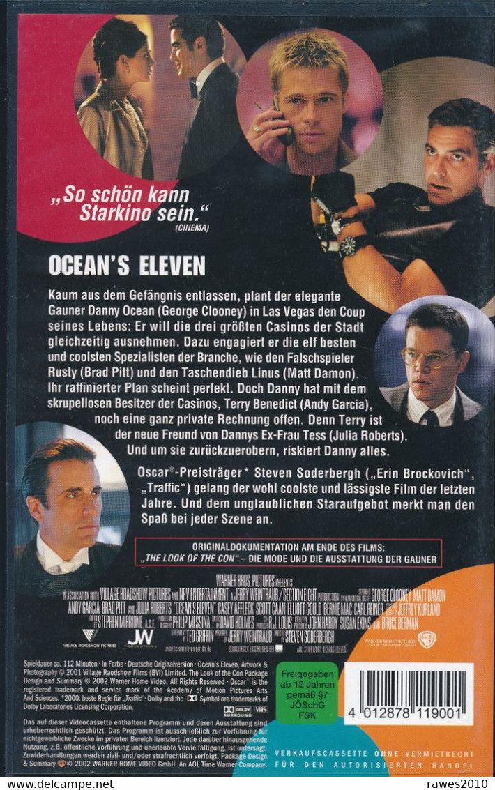 Video : Ocean`s Eleven Mit George Clooney, Matt Damon, Andy Garcia, Brad Pitt Und Julia Roberts - Politie & Thriller