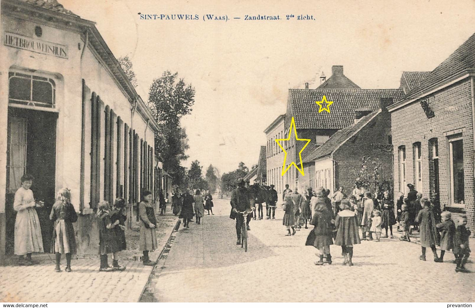 SINT-PAUWELS (Waas) - Zandstraat 2é Zicht - Carte Circulé En 1921 - Sint-Gillis-Waas