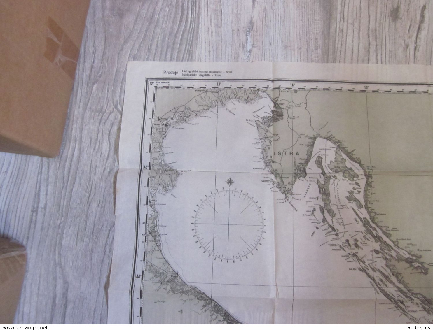 Jadransko More Severni I Srednji Deo Kraljevina Jugoslavija Hidrografski Institut Mornarice Split Navigaciono Slagaliste - Nautical Charts