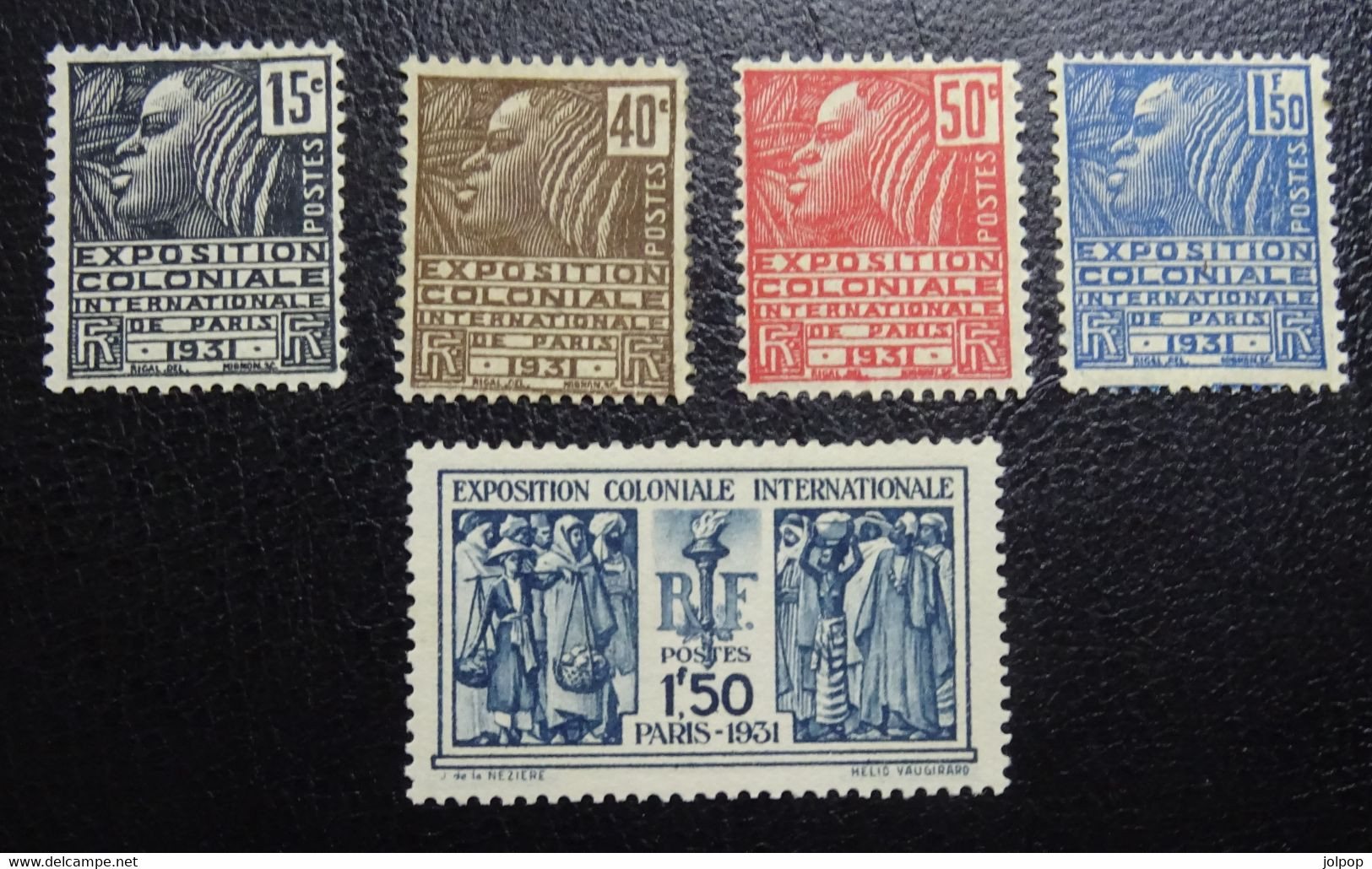 &IBF 155J& FRANCE YVERT 270/274 , MICHEL 257/260+262 MH. THE 1,50f HAS TONED SPOTS. SEE PICTURES - Ungebraucht