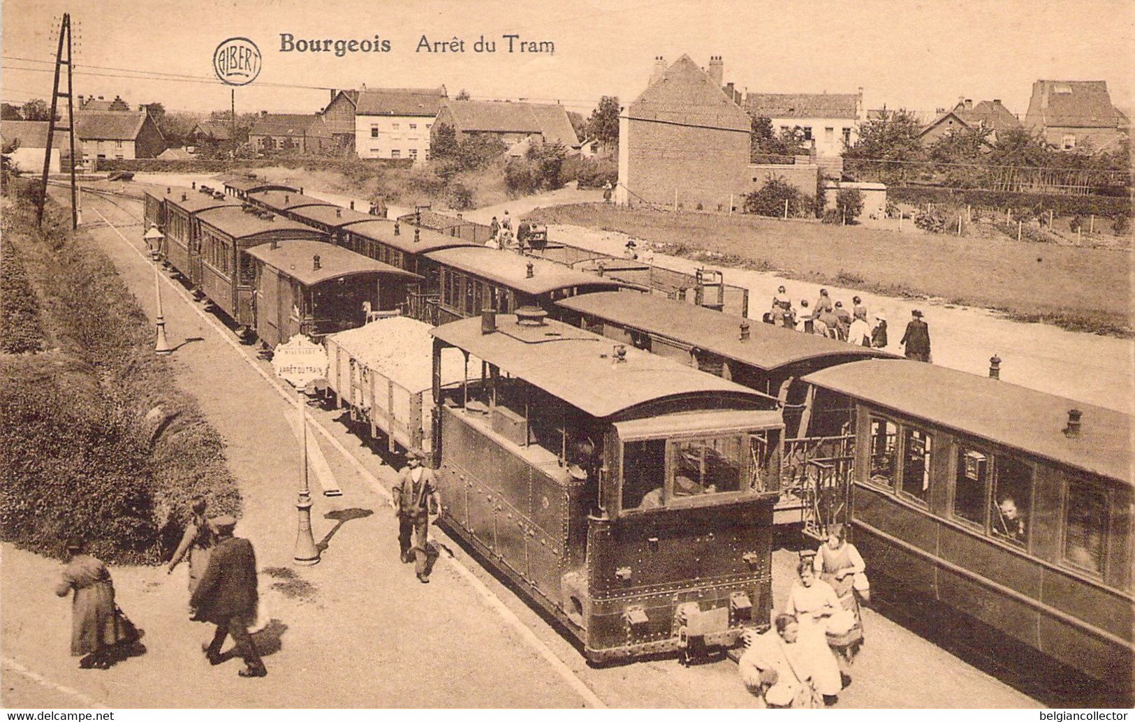 BOURGEOIS - Arrêt Du Tram * Gare  Station , Statie * Tram Vicinal * Rixensart * STOOMTRAM* Baisse De Prix - Strassenbahnen