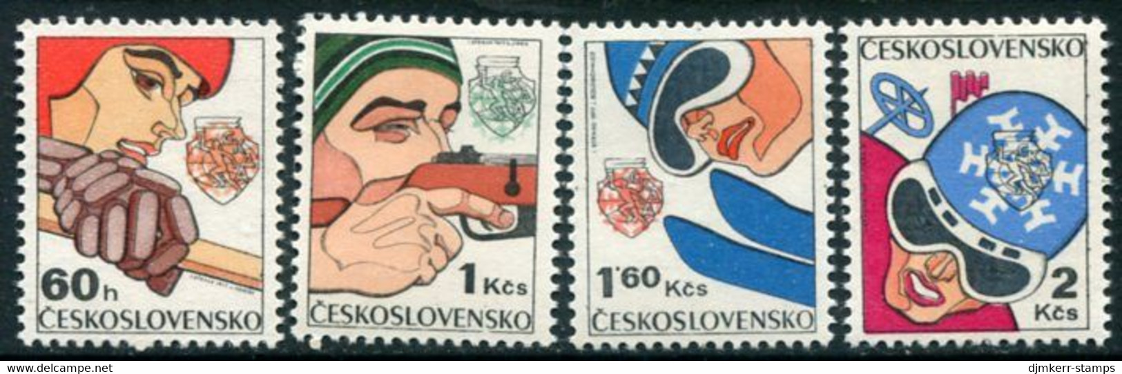 CZECHOSLOVAKIA 1977 Winter Spartakiad  MNH / **. Michel 2356-59 - Unused Stamps