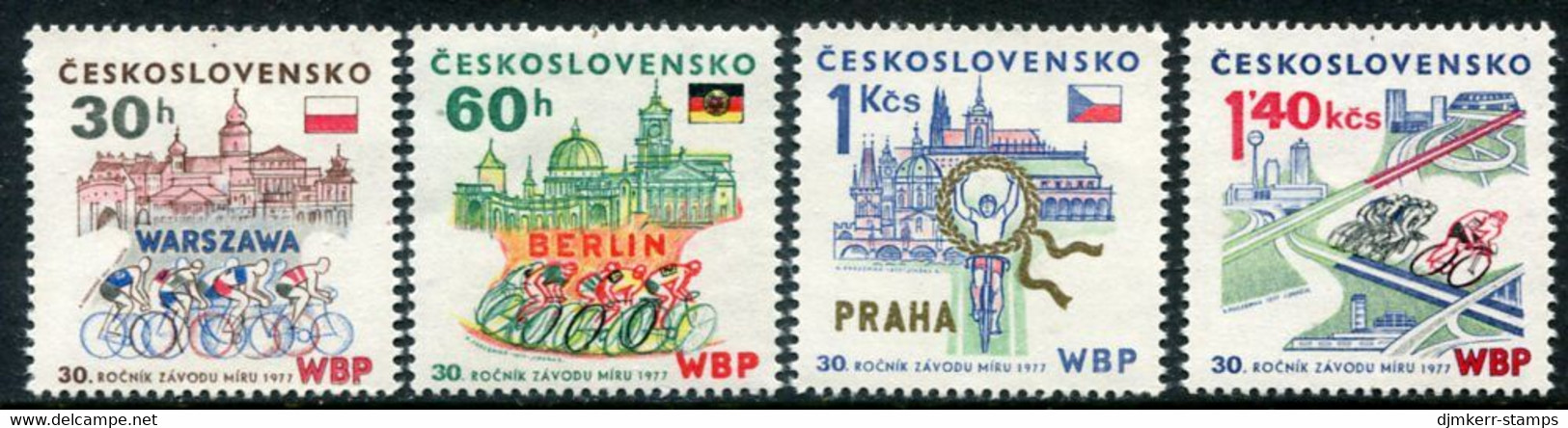 CZECHOSLOVAKIA 1977 Peace Cycle Tour MNH / **. Michel 2370-73 - Neufs