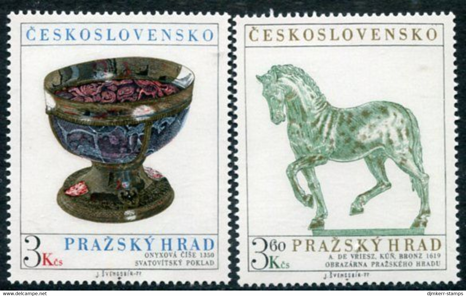 CZECHOSLOVAKIA 1977 Prague Castle MNH / **. Michel 2375-76 - Unused Stamps