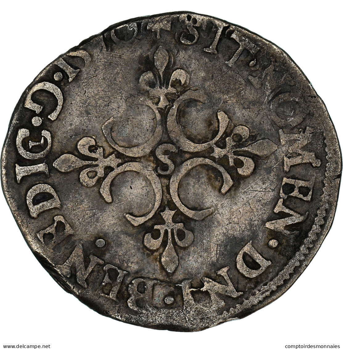 Monnaie, France, Charles IX, Sol Parisis, 1570, Troyes, TTB, Argent - 1560-1574 Carlo IX