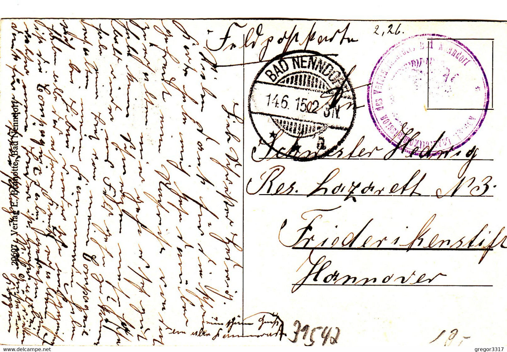 A2231) BAD NENNDORF - SCHLAMMBADEHAUS - Tolle Serh Alte AK - !! Feldpost 14.6.1915 - Bad Nenndorf