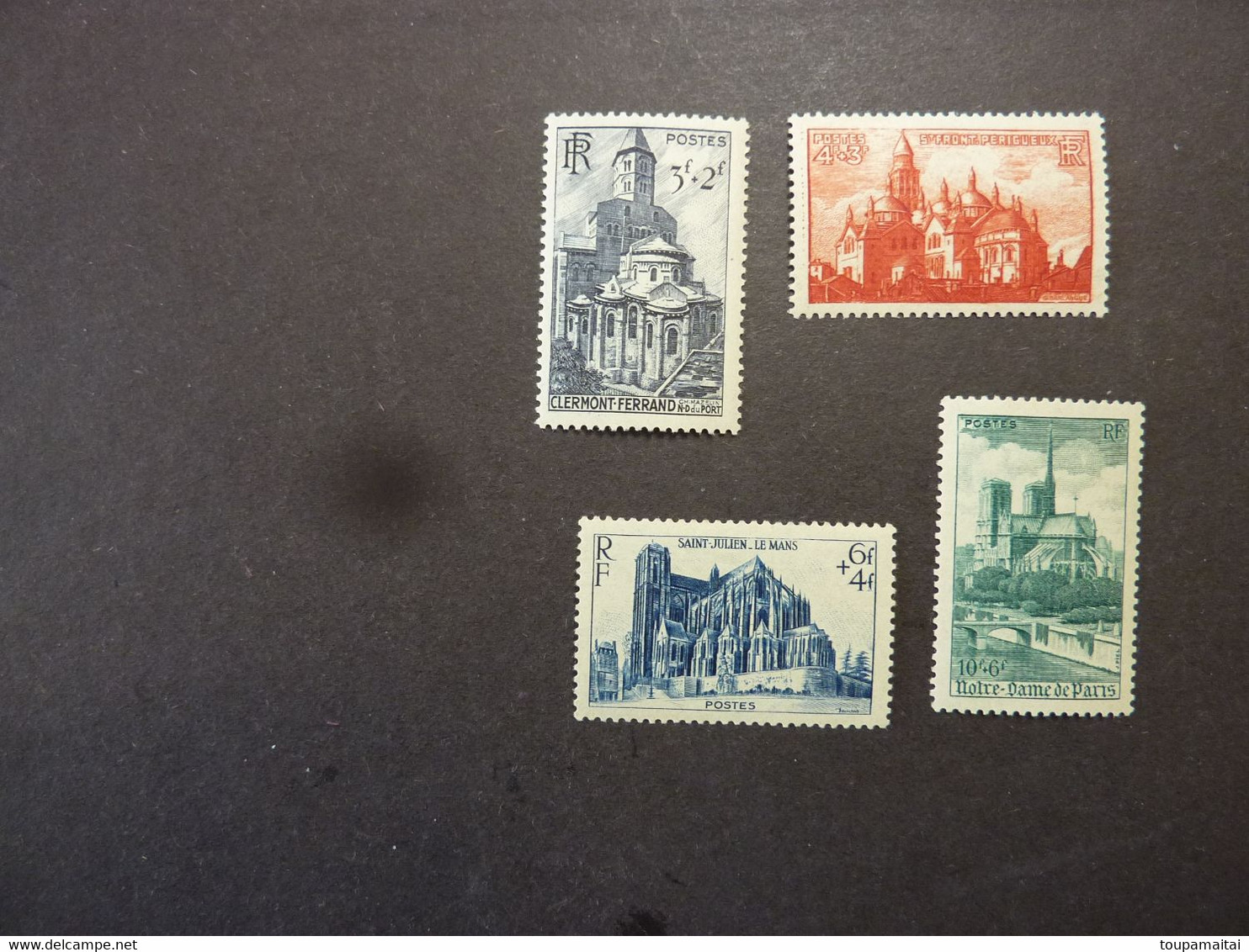 FRANCE, Année 1947, YT N° 773 à 776 Neufs MH*, Clermont-Ferrand, Le Mans, Perigueux, ND Paris. - Unused Stamps