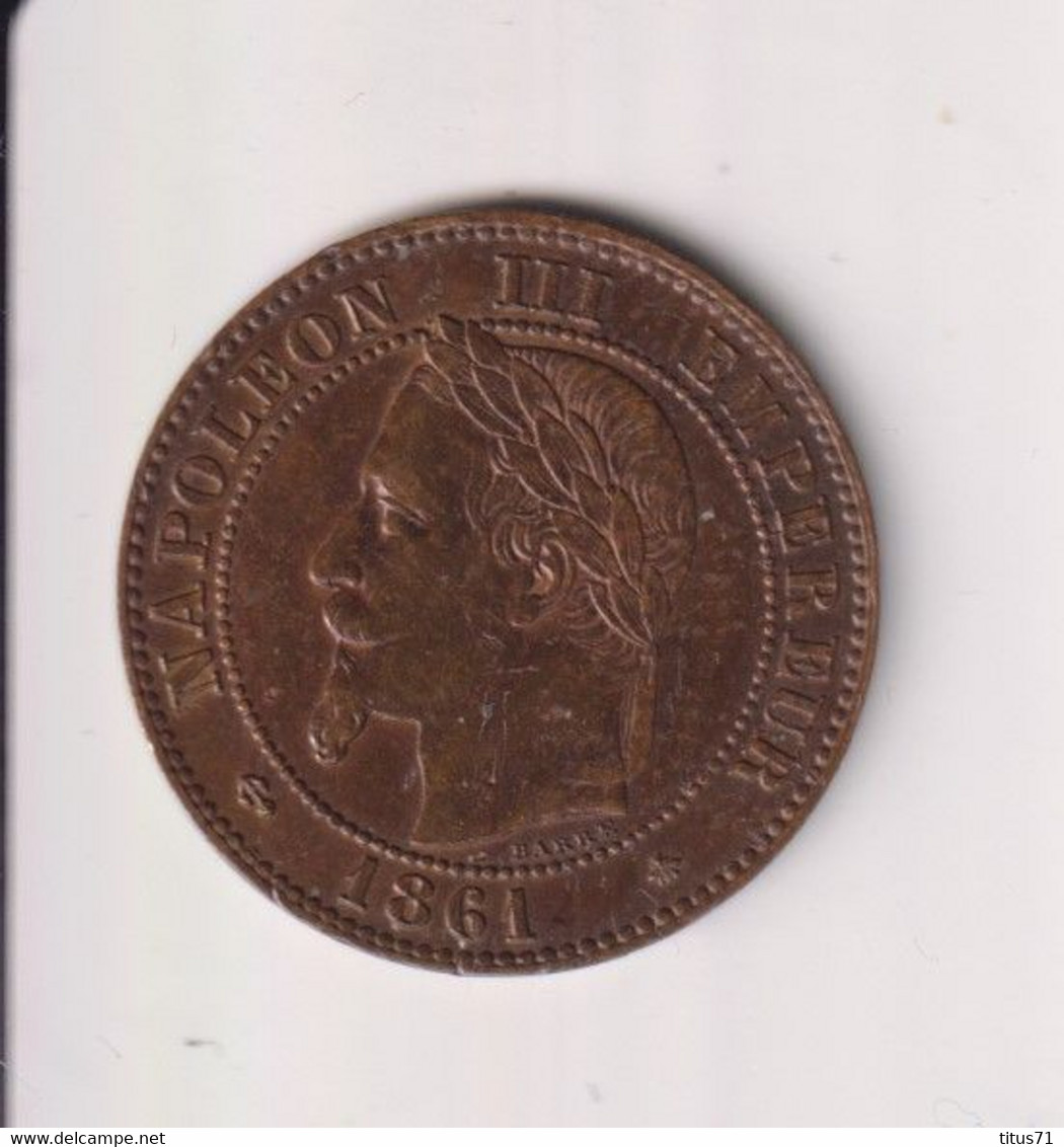 2 Centimes France 1861 A - Andere & Zonder Classificatie