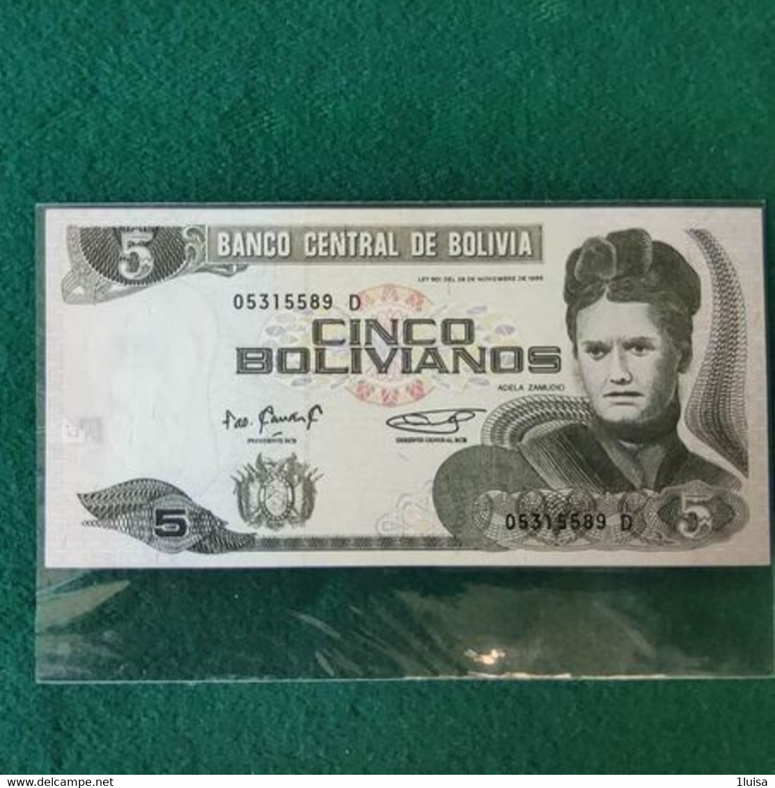 BOLIVIA 5 BOLIVANOS 1986 - Bolivie