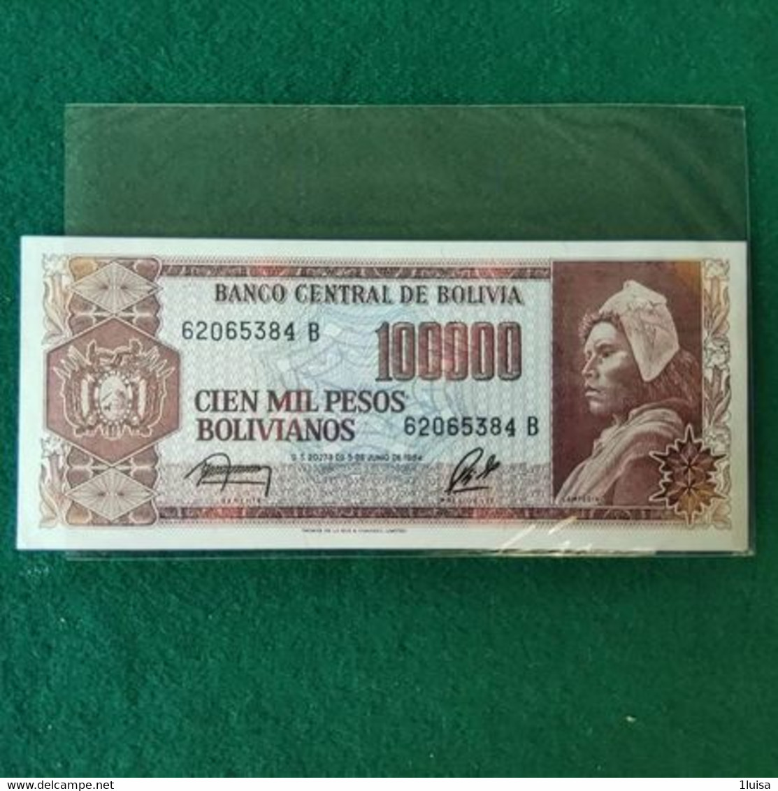 BOLIVIA 100000 BOLIVANOS 1964 - Bolivie