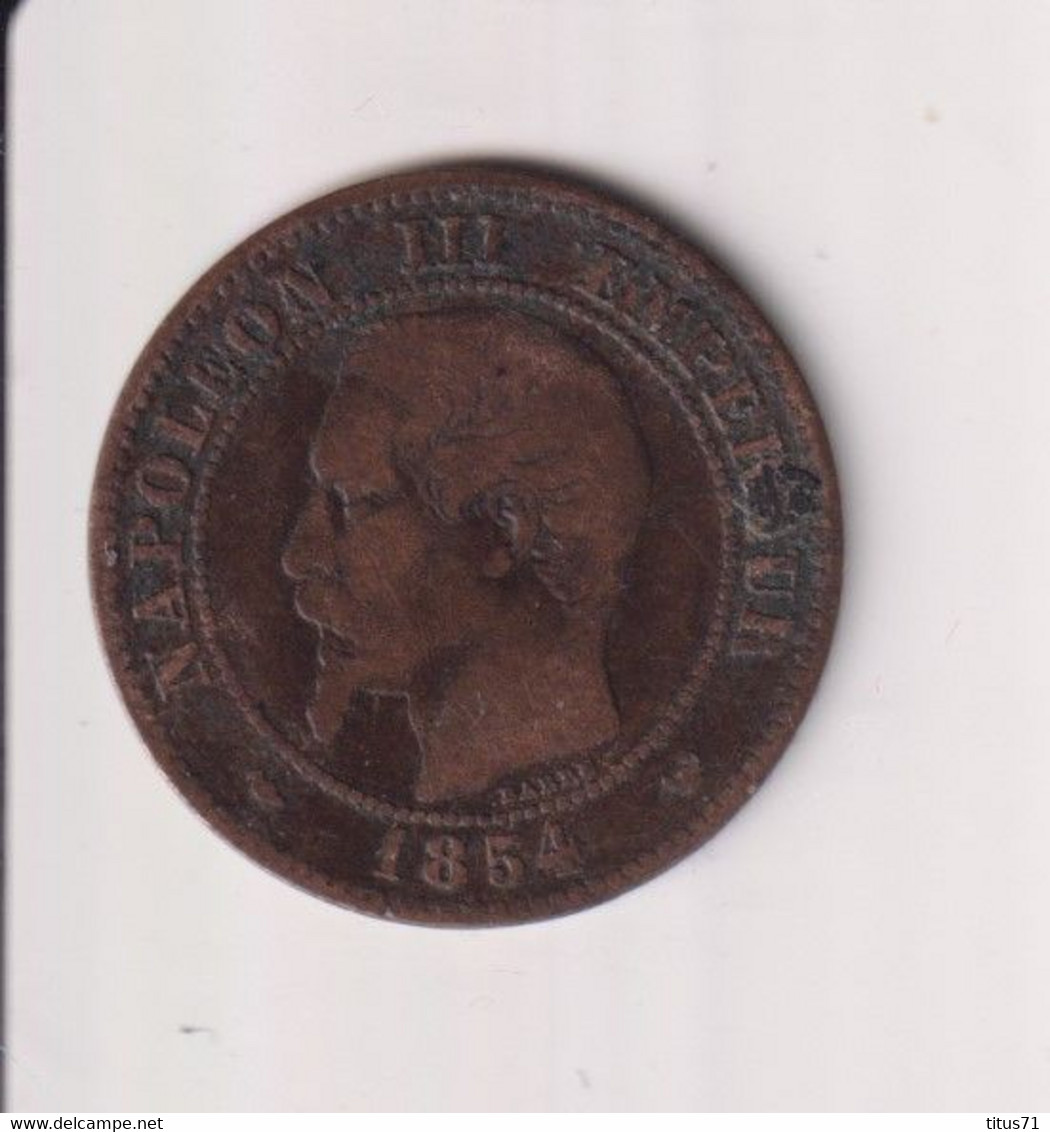 2 Centimes France 1854 W - Autres & Non Classés