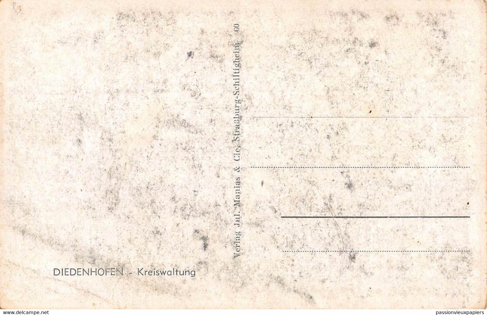 THIONVILLE 1939/45 KREISWALTUNG  (ADMINISTRATION De DISTRICT) - Thionville