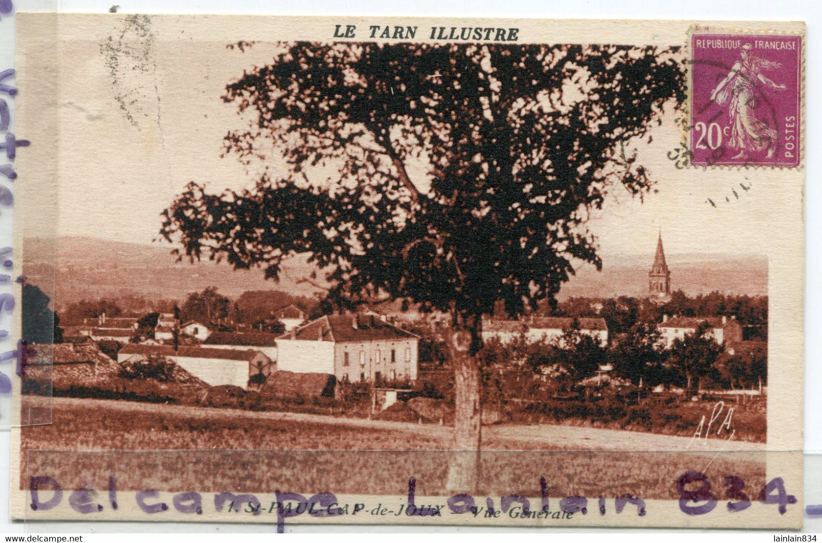 - 1 - St. PAUL CAP De Joux - ( Tarn ), Vue Générale, Peu Courante, écrite, En 1936, épaisse, TBE, Scans. - Saint Paul Cap De Joux