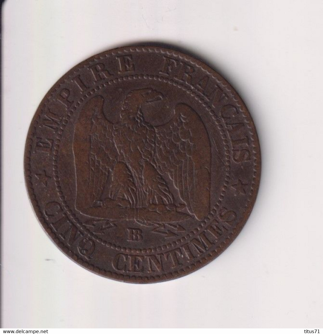 5 Centimes France 1854 BB - Andere & Zonder Classificatie