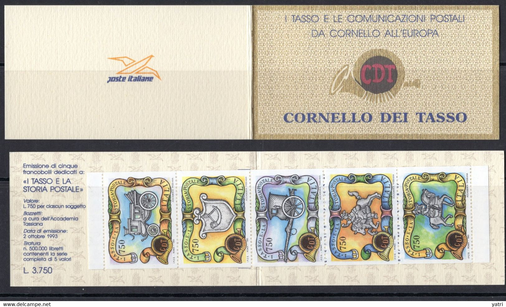 Italia - 1993 - Libretto "I Tasso E Le Comunicazioni Postali" ** - Postzegelboekjes