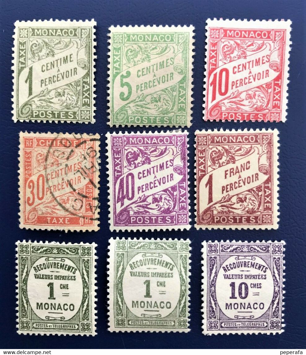 Monaco COLLECTION Of Stamps / Timbre Taxe (lot 1) - ...-1885 Precursori