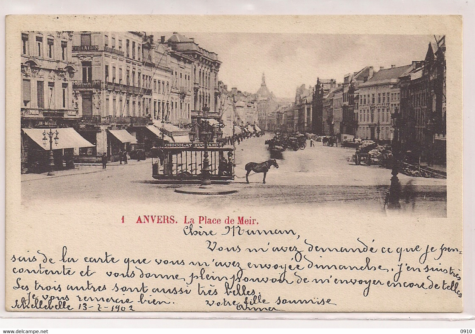 ANTWERPEN-ANVERS "  PAARDENTRAM  TERMINUS MEIR-TRAM A CHEVAUX STATION MEIR" - Antwerpen