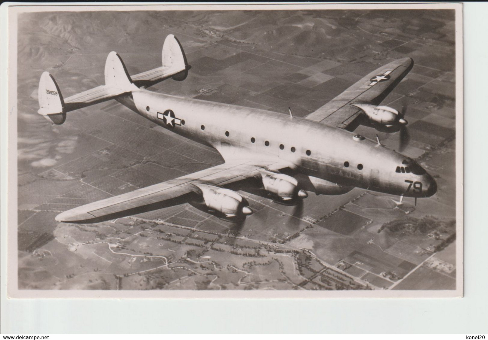 Vintage Rppc United States Air Force USAF Lockheed Constellation L-C69 Aircraft - 1919-1938: Entre Guerres