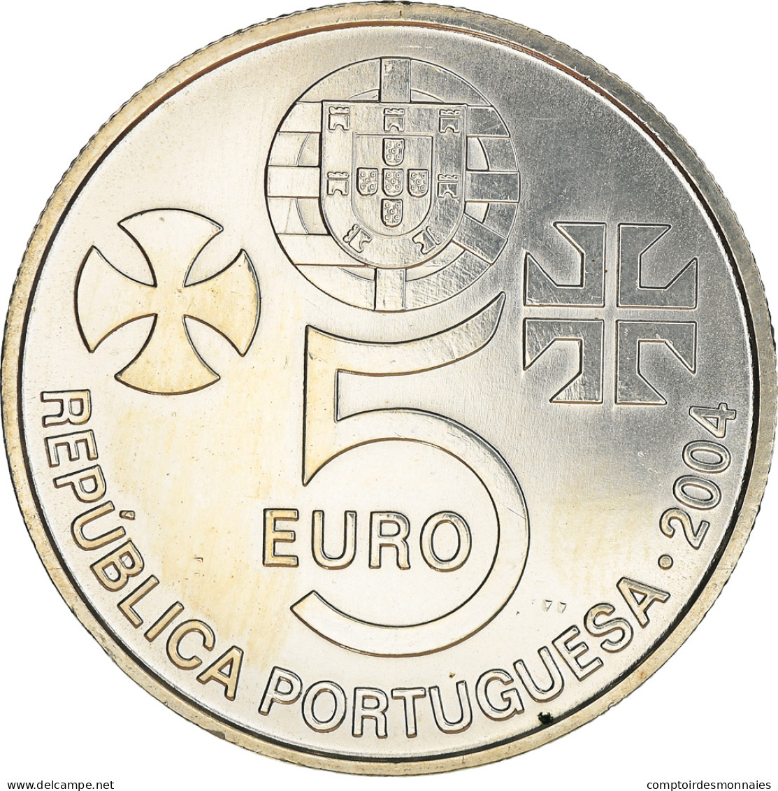 Portugal, 5 Euro, 2004, Lisbonne, SPL+, Argent, KM:754 - Portogallo