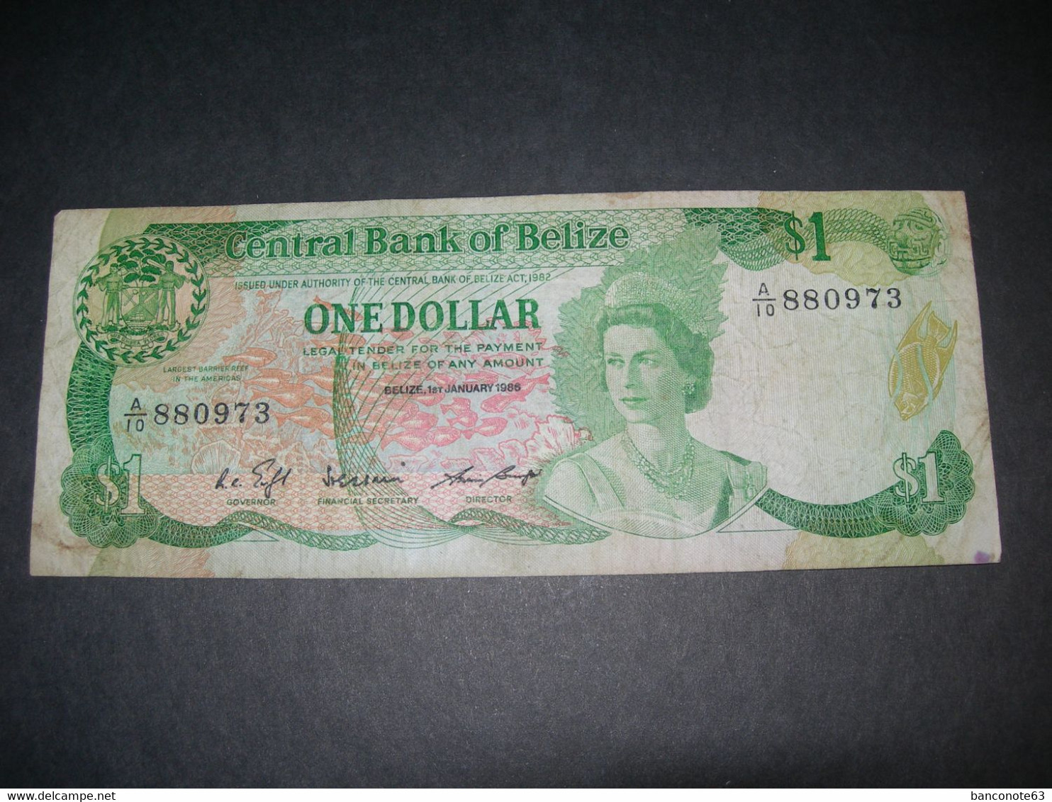 Belize  1 Dollar 1986 - Belice