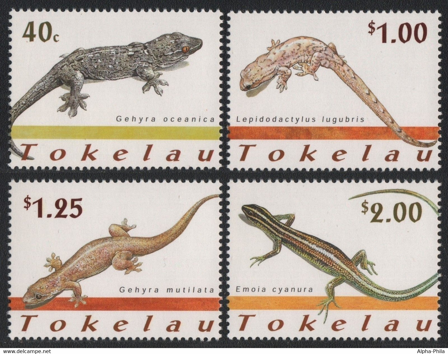 Tokelau 2001 - Mi-Nr. 298-301 ** - MNH - Reptilien - Tokelau