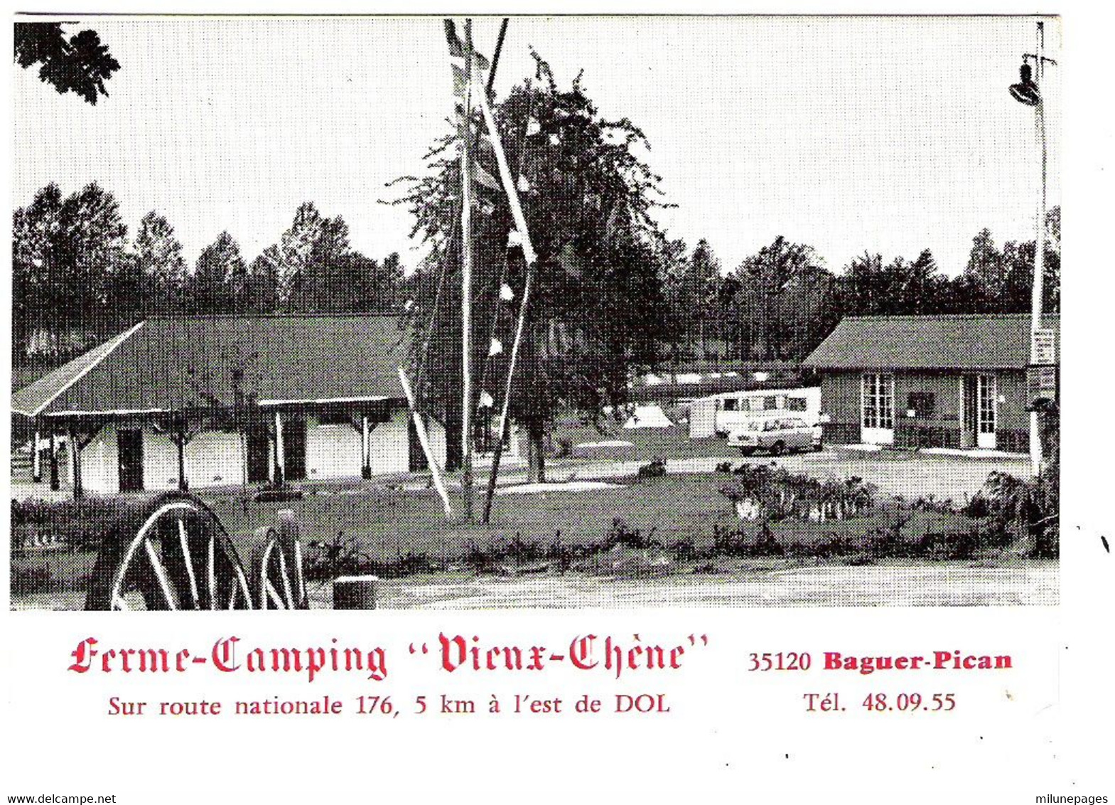 Carte Commerciale Ferme Camping Vieux Chêne à Baguer-Pican Ille Et Vilaine - Sport & Turismo