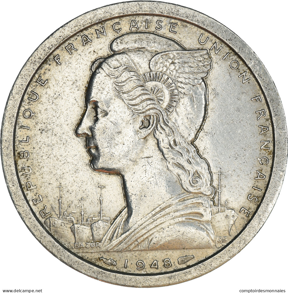 Monnaie, Madagascar, 2 Francs, 1948, Paris, SUP+, Aluminium, KM:4 - Madagascar