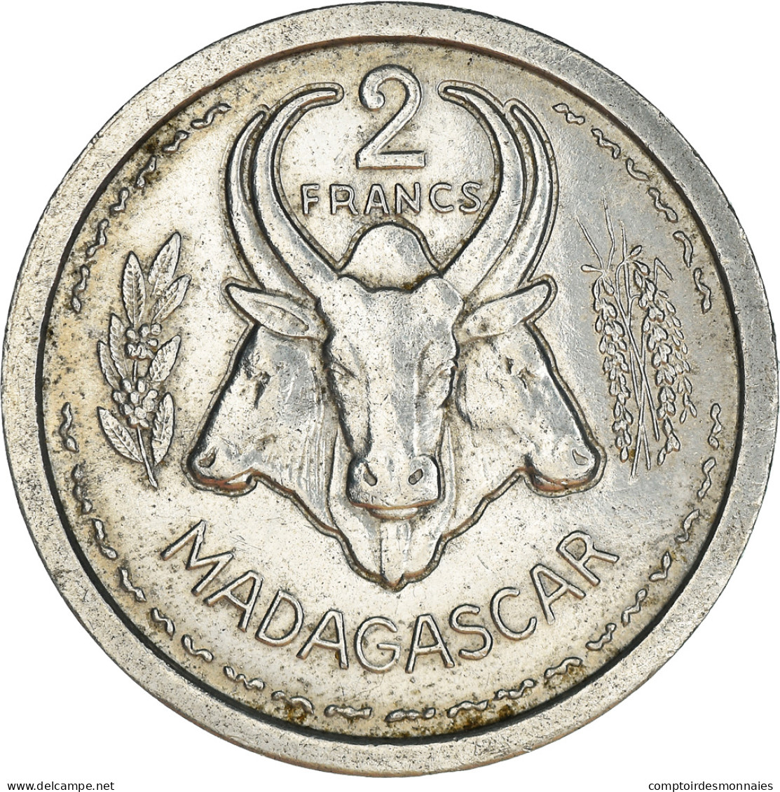 Monnaie, Madagascar, 2 Francs, 1948, Paris, SUP+, Aluminium, KM:4 - Madagaskar