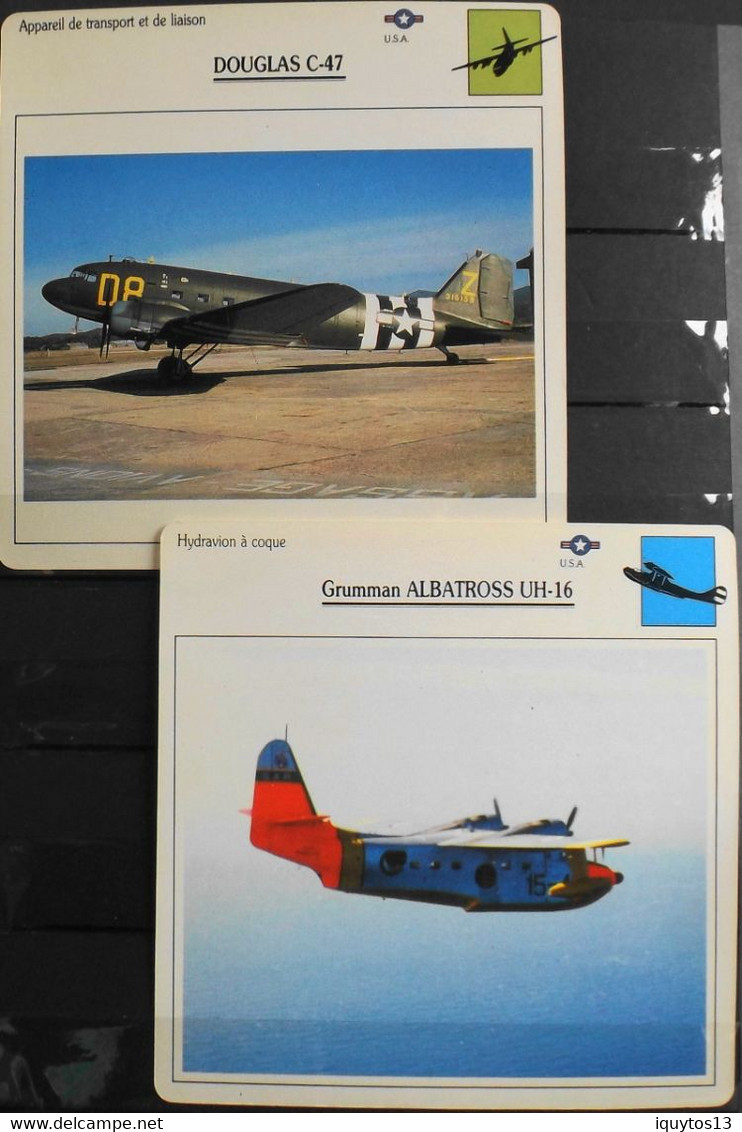 54 Fiches illustrées > Photos d'Avions - FRANCE - U.S.A. - U.R.S.S. - ALLEMAGNE - GRANDE-BRETAGNE - ITALIE Edito Service