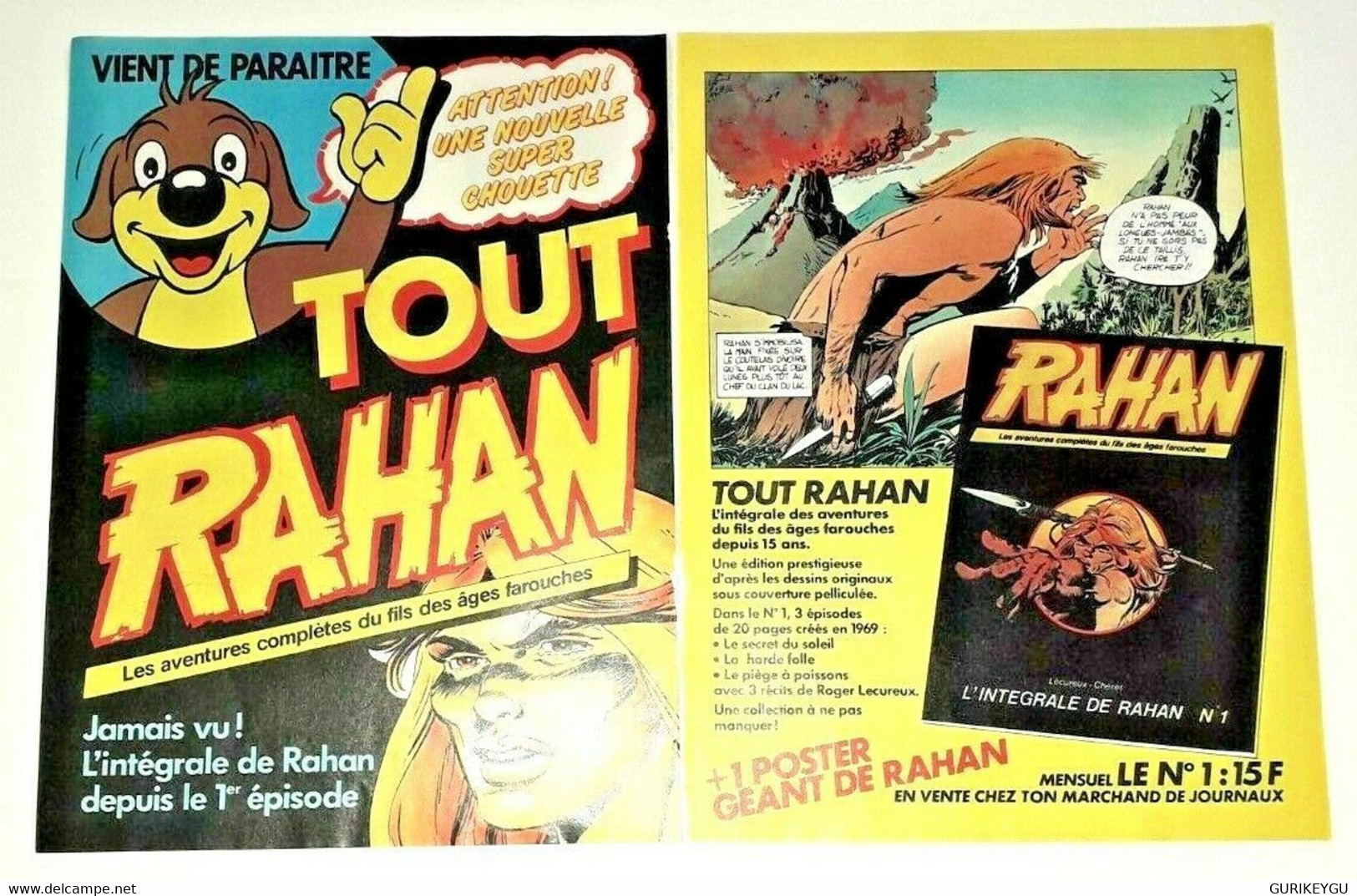 RARE Pub Tout RAHAN N° 1  Publicité Original Année 1980 - Rahan