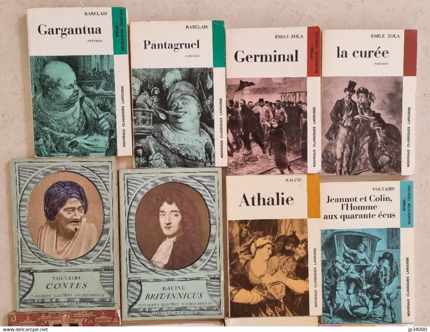 Lot 20 Livres Classiques Larousse, Hachette Etc.. Tous Différents. Littérature Française (Lot 1) - Lots De Plusieurs Livres