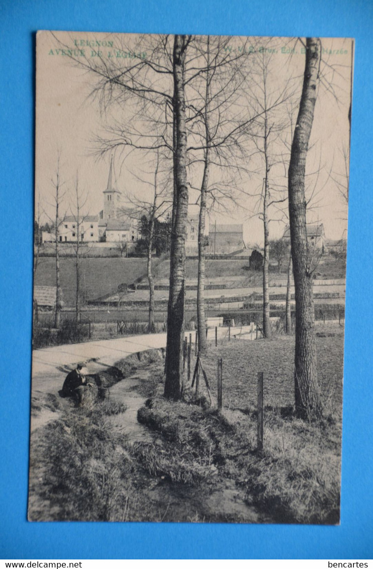 Leignon 1909: Avenue De L'église, Animée - Ciney