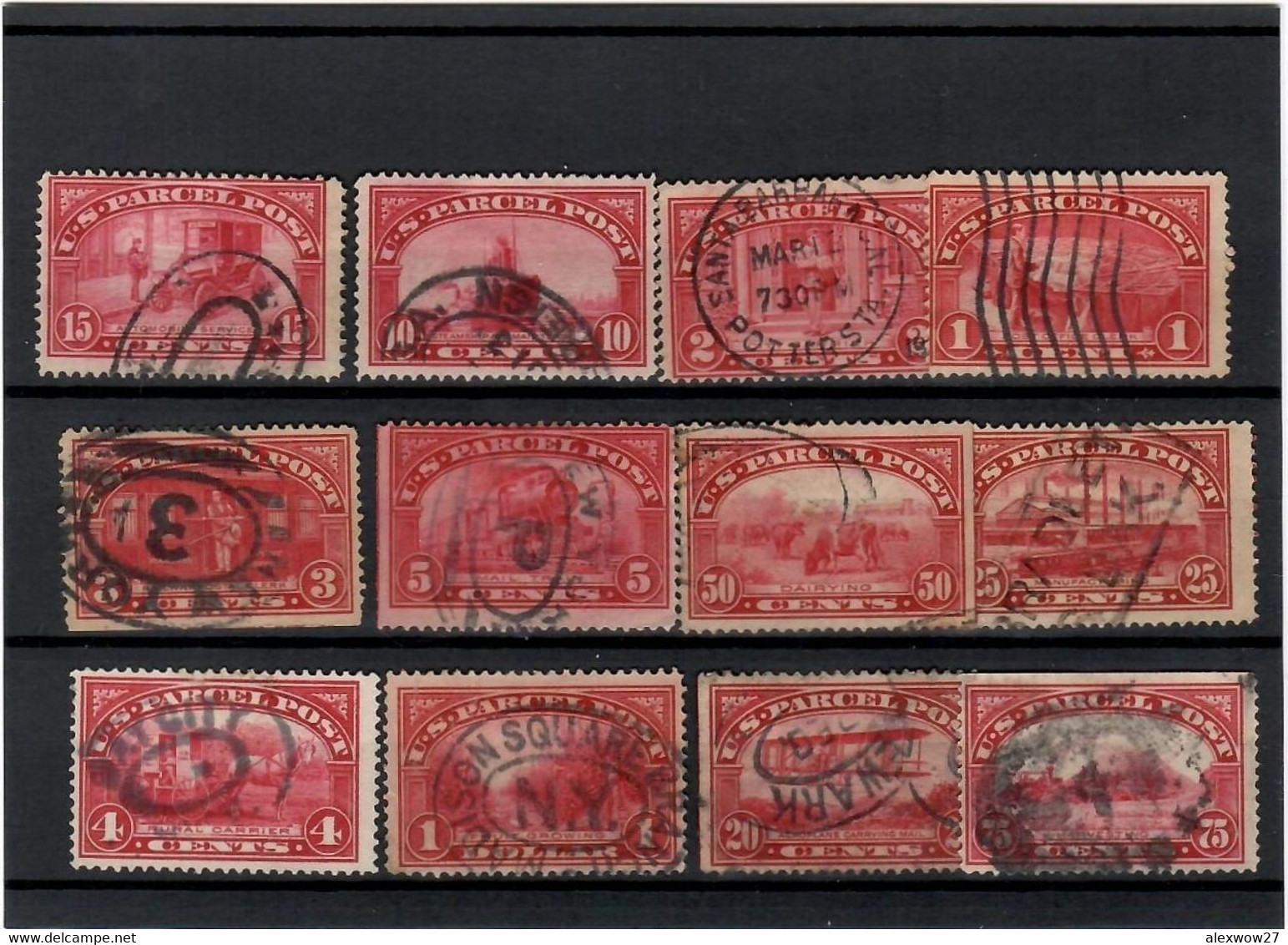 U.S.A. / United State  1912-13 Parcel Post  Set Complete  -- Used - Paketmarken