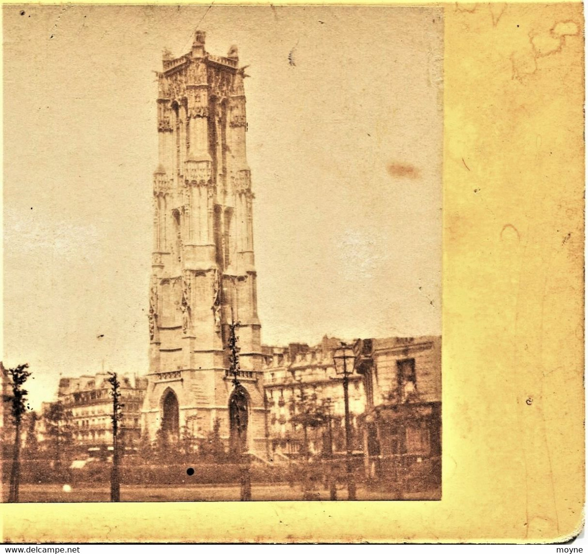 13266  De 1871  - COMMUNE  INSURECTION DE PARIS - - RUINES De LaTOUR St JACQUES - Photo Stéreoscopique Bromure ORIGINALE - Stereo-Photographie