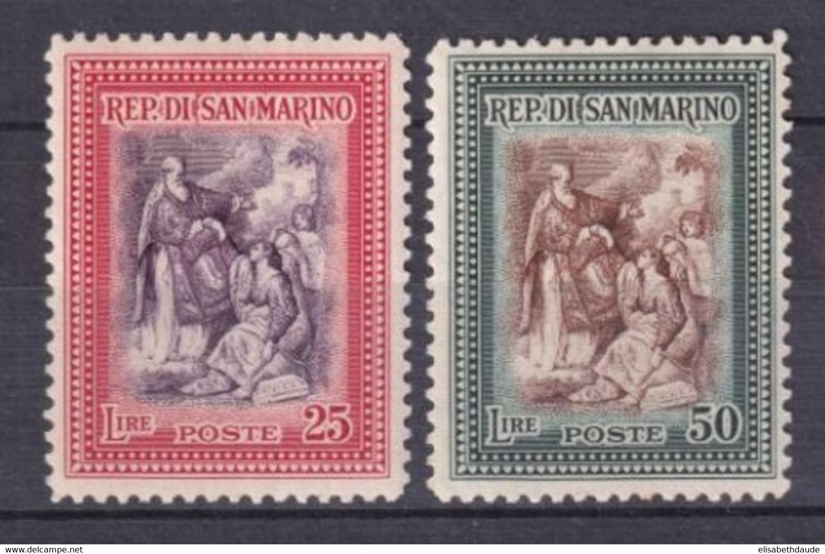 SAN MARINO - YVERT N° 294/295 ** MNH (NUMEROTATION AU CRAYON PAPIER AU DOS) - COTE = 50 EUR - Neufs