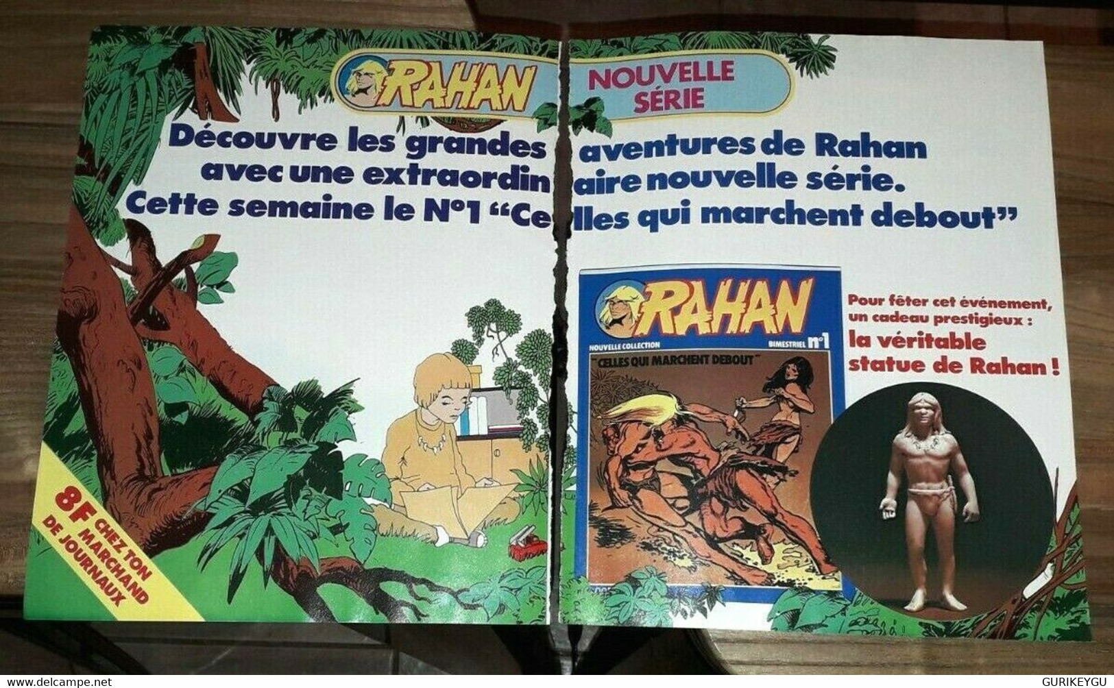 Pub Rahan N°1 Cherret Nouvelle Série Statue 2 Pages 1978 - Rahan