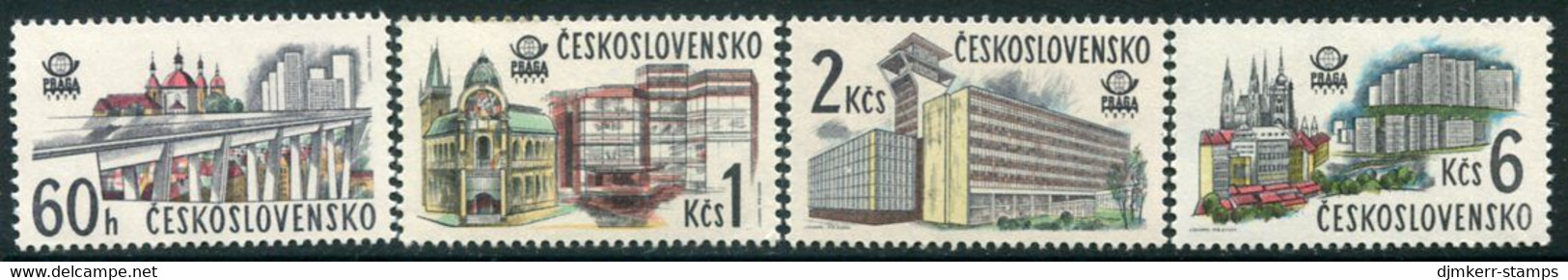 CZECHOSLOVAKIA 1978 Prague Buildings MNH / **..  Michel 2458-61y - Unused Stamps