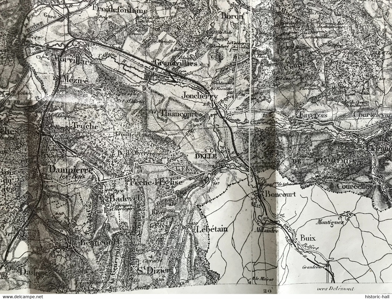 Carte De L’Etat Major - 1915 - ENVIRONS DE BELFORT - 1:80 000 - Cartes Topographiques