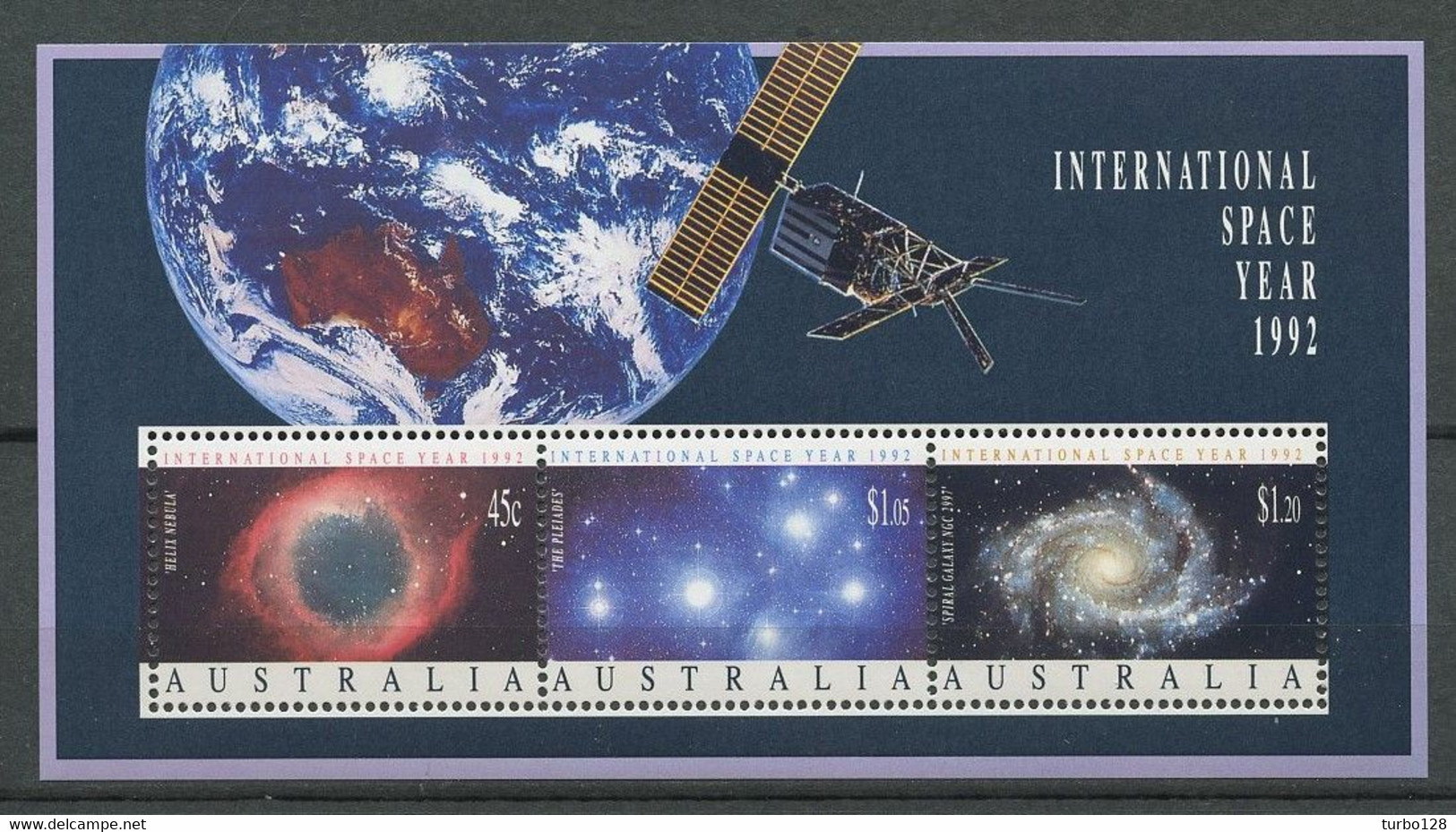 AUSTRALIE 1992 Bloc N° 19 ** Neuf MNH Superbe C 7 € Espace Space Nébuleuse Helix Les Pléiades Galaxie Spirale NGC 2997 - Blocks & Kleinbögen