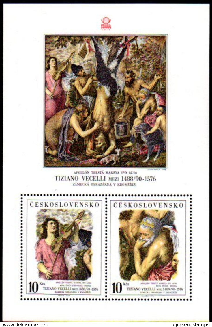 CZECHOSLOVAKIA 1978  Titian Painting Block MNH / **.  Michel  Block 37 - Nuovi