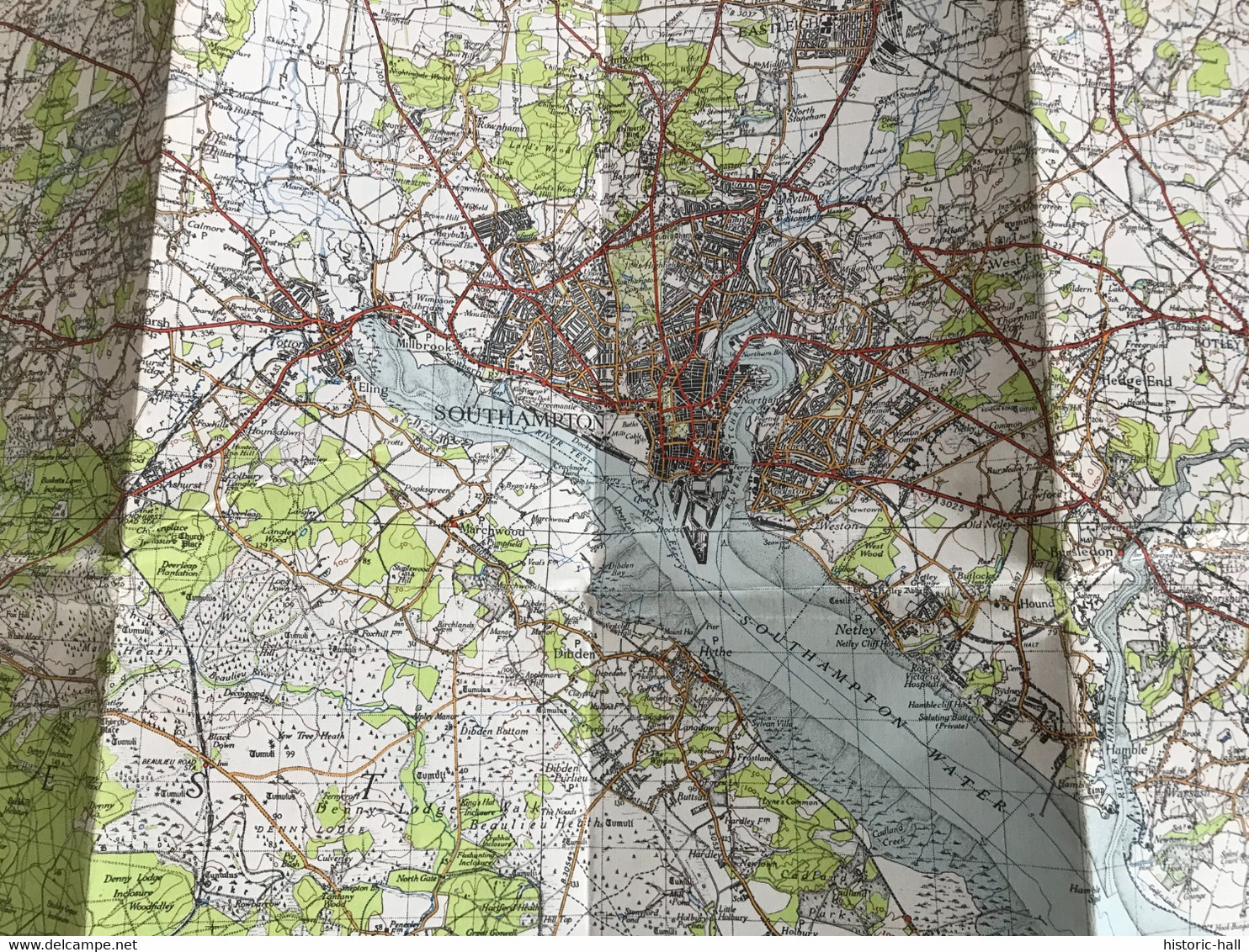 Carte UK THE SOLENT One Inch Map - 1945 - Cartes Topographiques