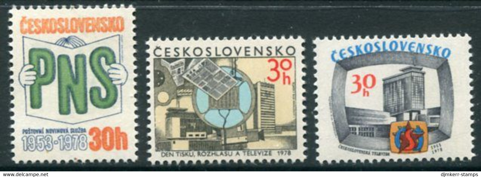 CZECHOSLOVAKIA 1978  Communications Anniversaries MNH / **.  Michel 2466-68 - Nuovi
